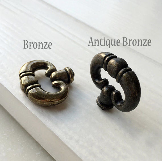 Antique Bronze Rings Handle Dresser Pulls Handles / Cabinet Knobs