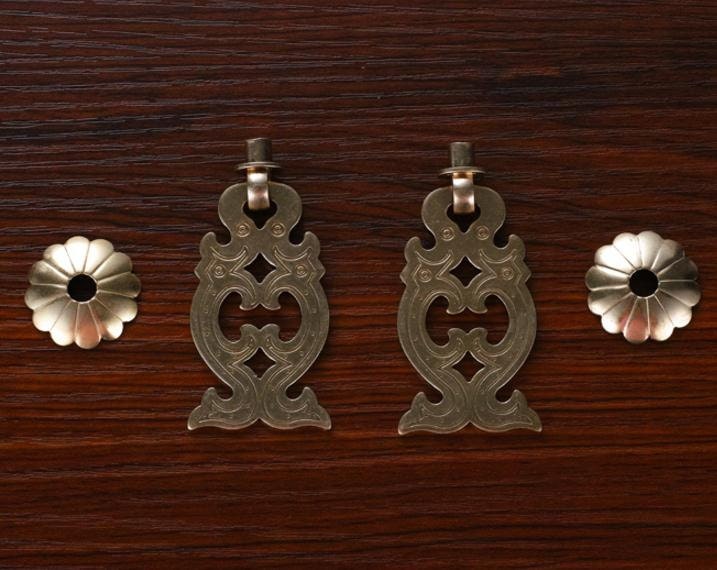 Chinese Style Antique Drop Pulls / Drawer Handles Antique Etsy