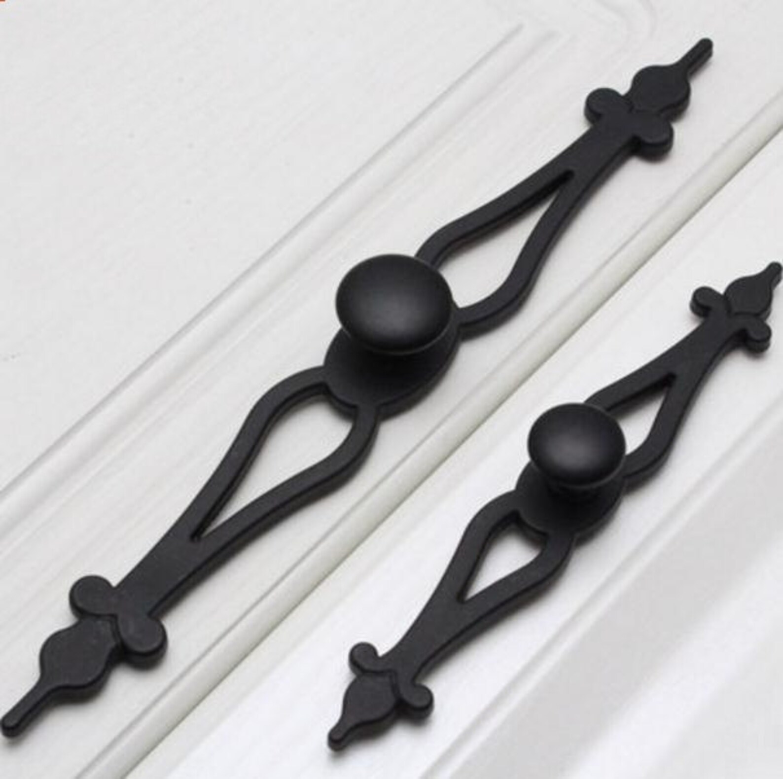 Black Dresser Knob Drawer Knobs Pulls Handles / Kitchen Etsy