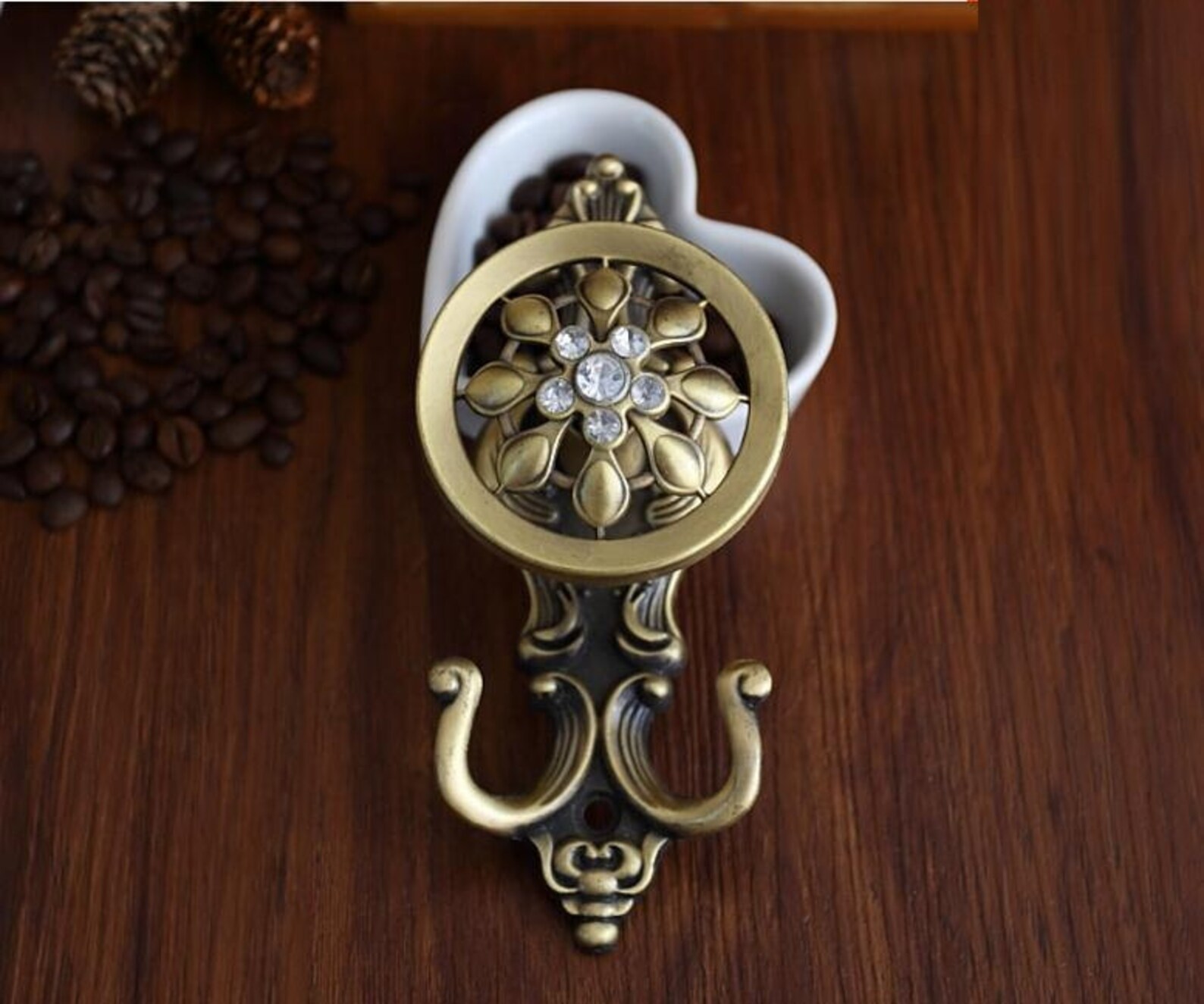 Glass Crystal Hook Decorative Hooks Wall Hooks Clear Metal Etsy