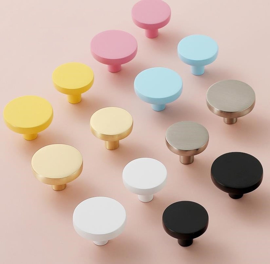 Round Knobs Colourful Dresser Knobs Handles Drawer Pulls Handles Unique