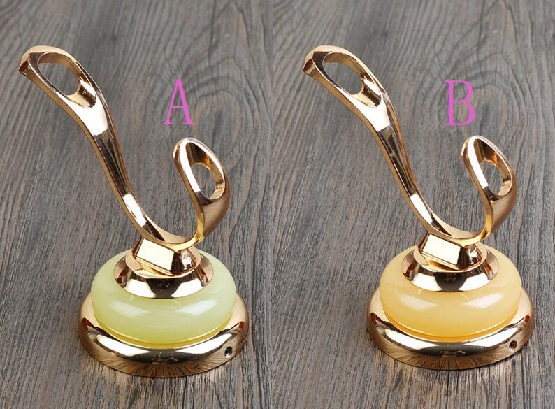 Jade Wall Hook Metal Wall Hooks / Antique Gold Curtain Tie Etsy