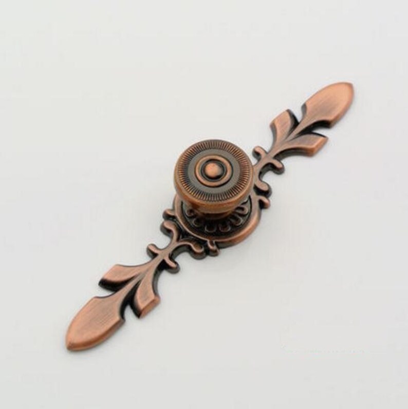 Dresser Drawer Pulls Handles Back Plate Vintage Look Metal / Etsy