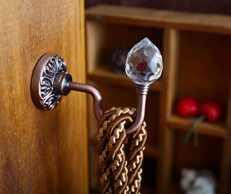 Glass Wall Hooks Decorative Hooks Clear Crystal Silver Gold Etsy