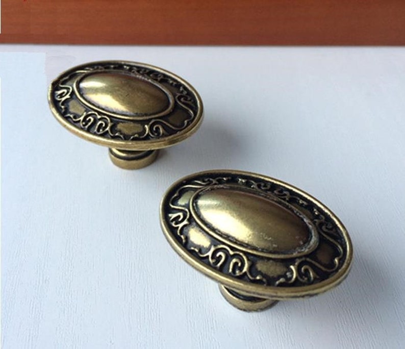 Bronze Knob French Country Kitchen Handle Pull Antique Etsy