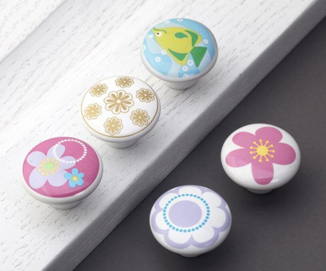 Children Drawer Knob Dresser Knobs Pulls Handles / White Cream Etsy