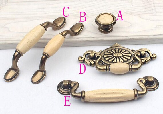 Kitchen Cabinet Bail Handles Pulls Knobs Antique Bronze / Dresser Drawer  Pulls Handle Knob / Vintage Furniture Door Hardware Rustic 55 -  Canada