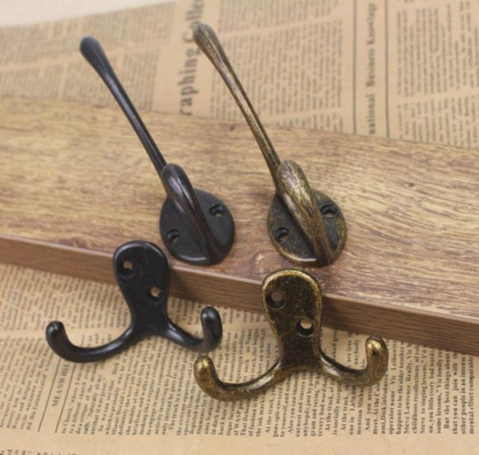 Antique Black Wall Hooks Decorative Hooks Antique Bronze Coat Etsy
