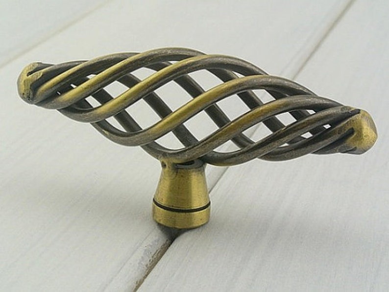 Black Dresser Drawer Knobs Pulls Handles Wrought Iron Look / Etsy