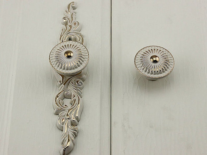 Kitchen Door Knobs Back Plate Shabby Chic Dresser Knob Etsy