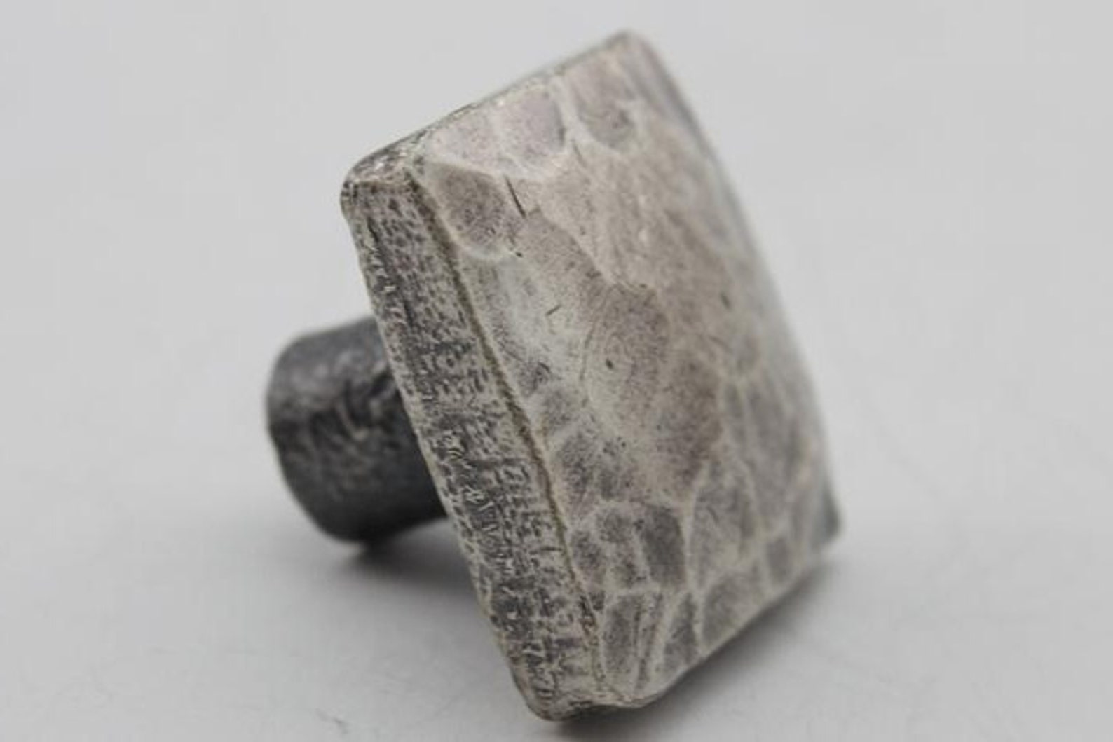 Antique Silver Drawer Knobs Imitation Rock Knobs Etsy