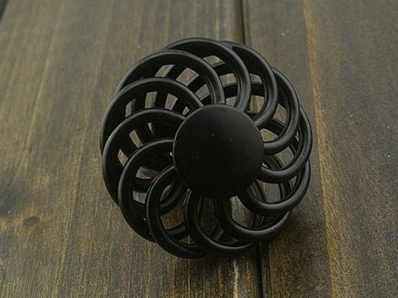 Bird Cabinet Knobs RUSTIC IRON Bird Cage Door Industrial Pull Handles