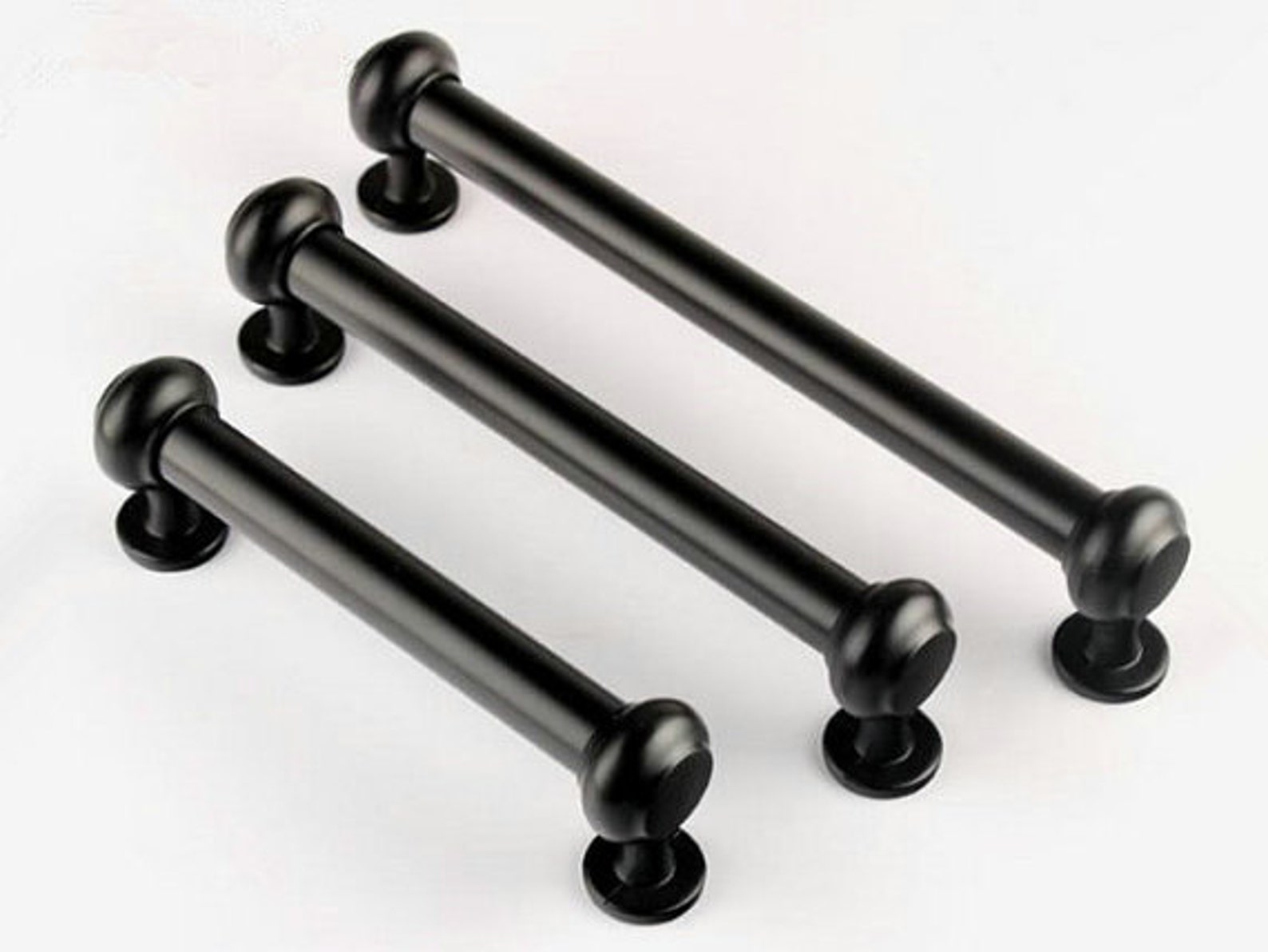 Black Kitchen Handle Drawer Pull Handles Dresser Pulls Etsy