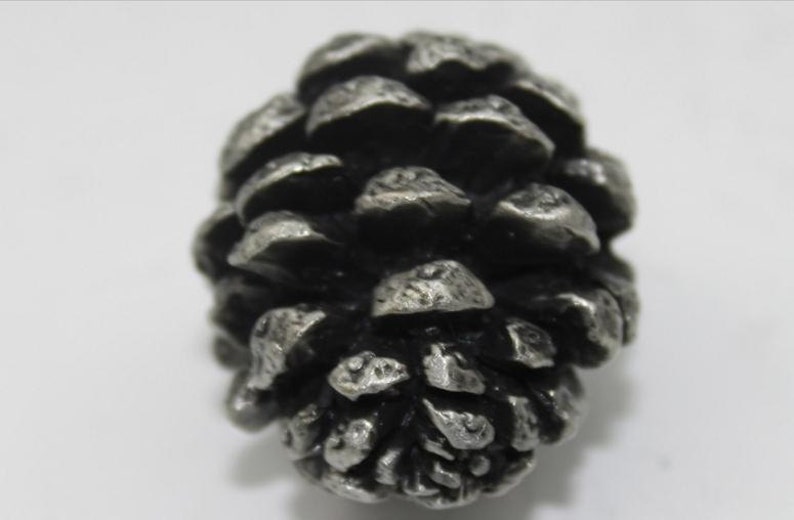 Antique Silver Drawer Knobs Pine Cone Design Knobs Etsy