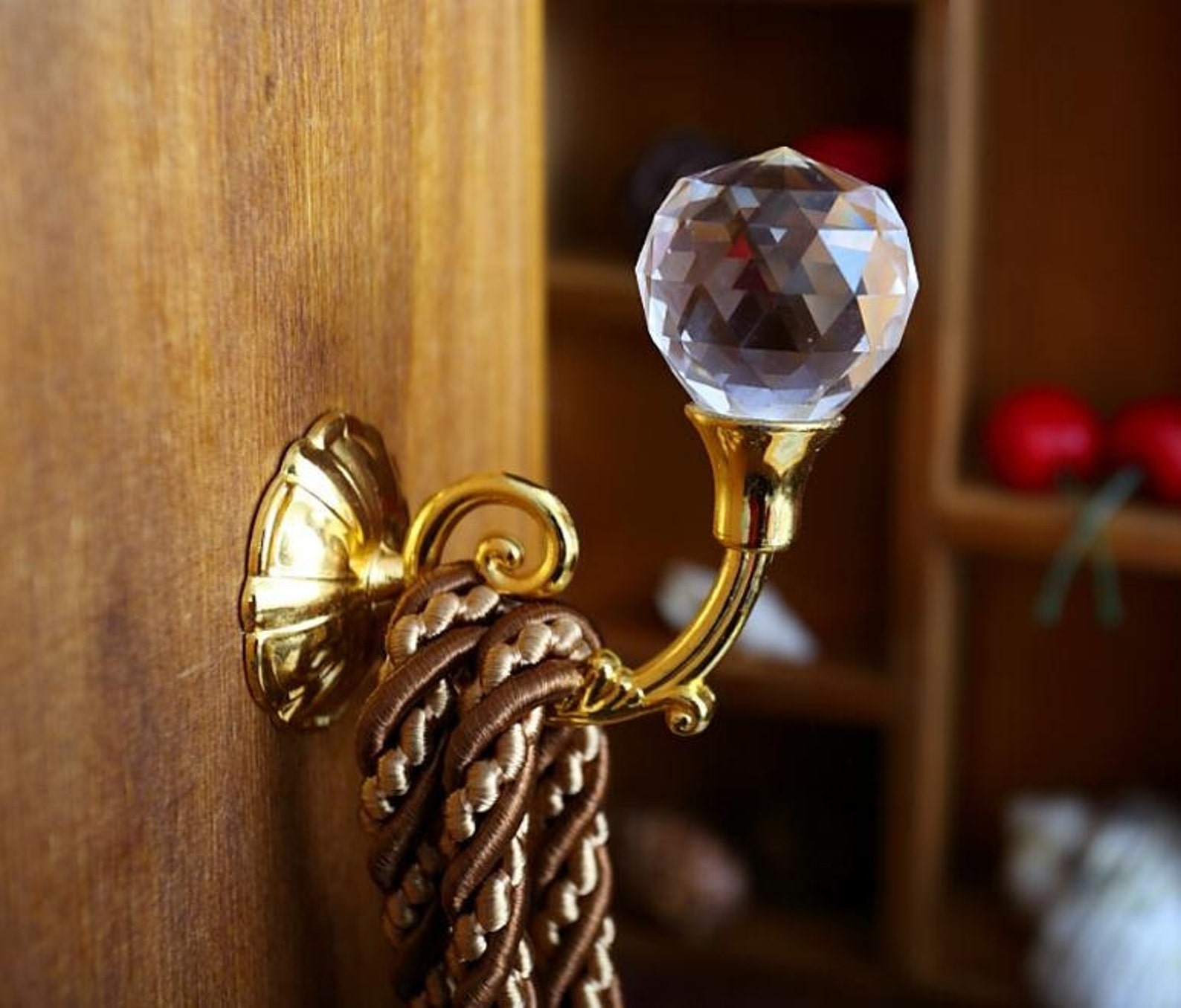 Glass Wall Hooks Decorative Hooks Clear Crystal Silver Gold Etsy