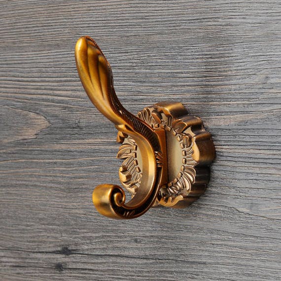 Unique Wall Hooks / Decorative Hooks / Wall Hook Antique Brass / Coat  Hangers / Coat Rack Hooks / Metal Double Hook / Furniture Hardware