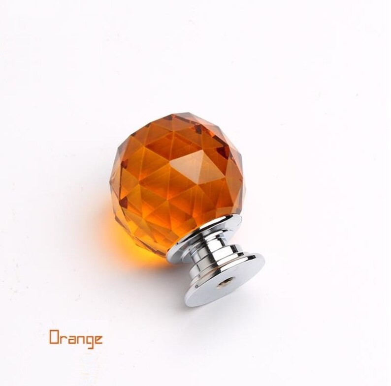 1.2 Small Crystal Glass Knob Dresser Drawer Knobs Pull Etsy