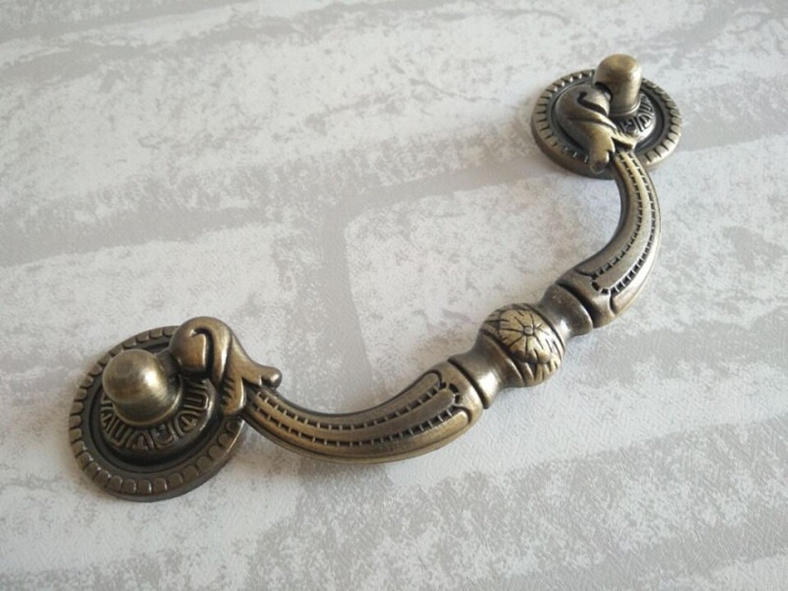 Bail Dresser Pull Drawer Pulls Handles Rustic Dark Antique Etsy