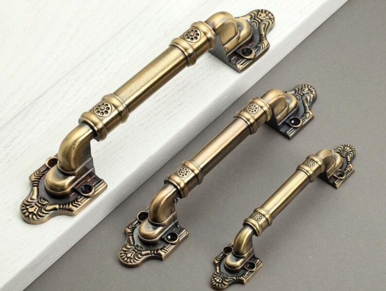 Larger Vintage Door Handle Handles Drawer Pulls Etsy