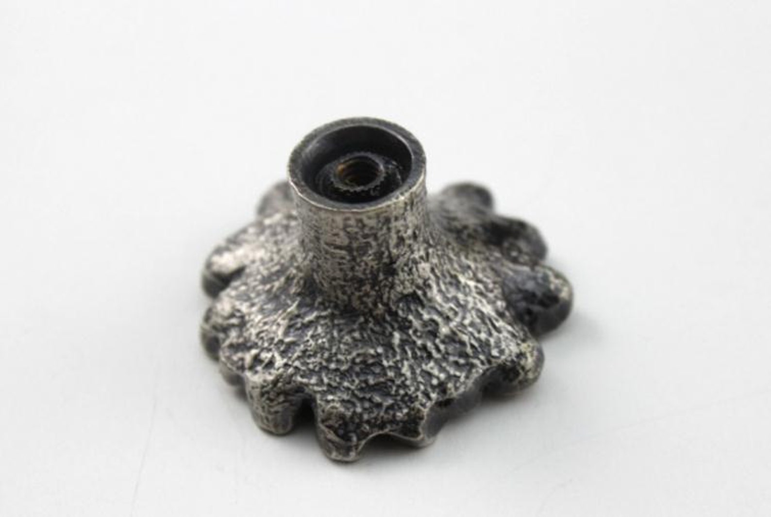 Antique Silver Drawer Knobs Flower Design Knobs Etsy