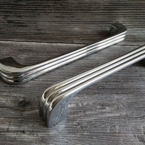Drawer Pull Dresser Pulls Handles Chrome Silver Shabby Chic / Kitchen Cabinet Handle Knobs Pull Retro Hardware Shabby Chic image 4