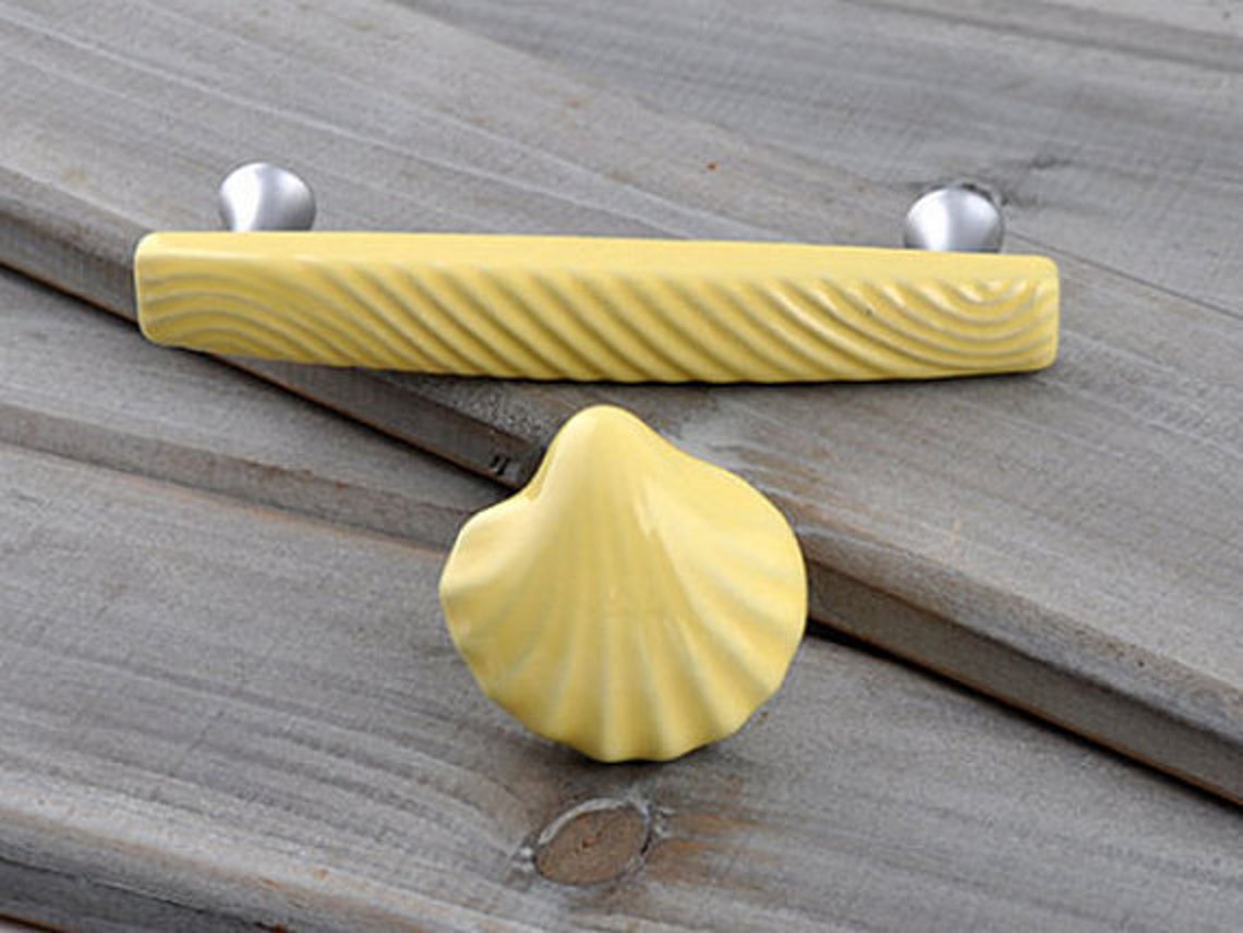 3.75 Shell Nautical Dresser Knob Pull Drawer Pulls Handles Etsy