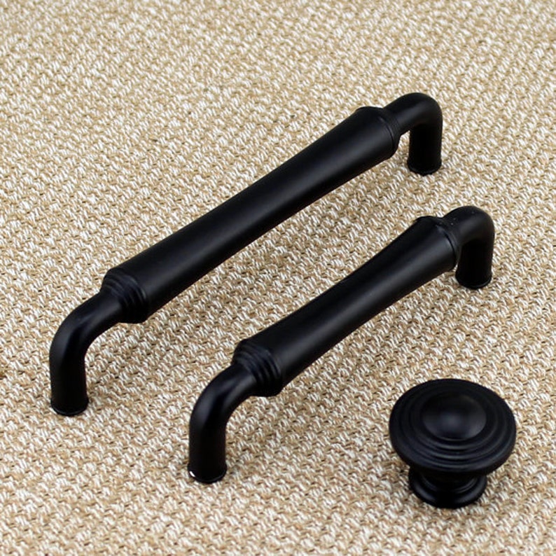 375 5 Antique Black Knobs Dresser Knob Drawer Etsy