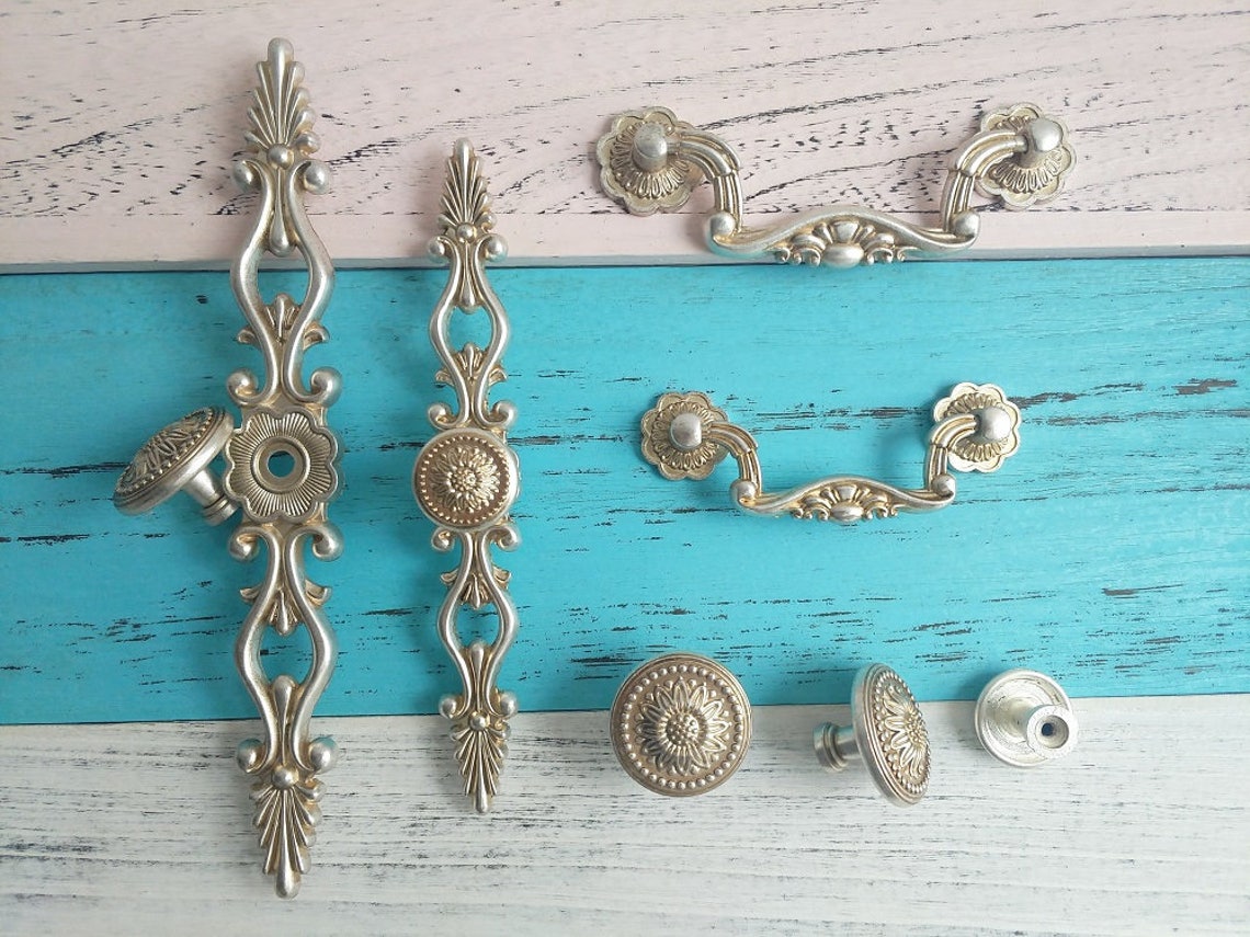 French Shabby Chic Dresser Drawer Pulls Handles / Antique Etsy