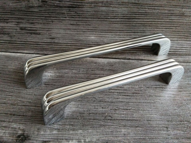 Drawer Pull Dresser Pulls Handles Chrome Silver Shabby Chic / Kitchen Cabinet Handle Knobs Pull Retro Hardware Shabby Chic image 5