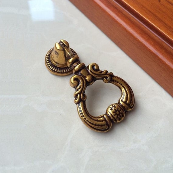 Antique Gold Drop Handle Dresser Pulls Handles Drawer Knobs Etsy