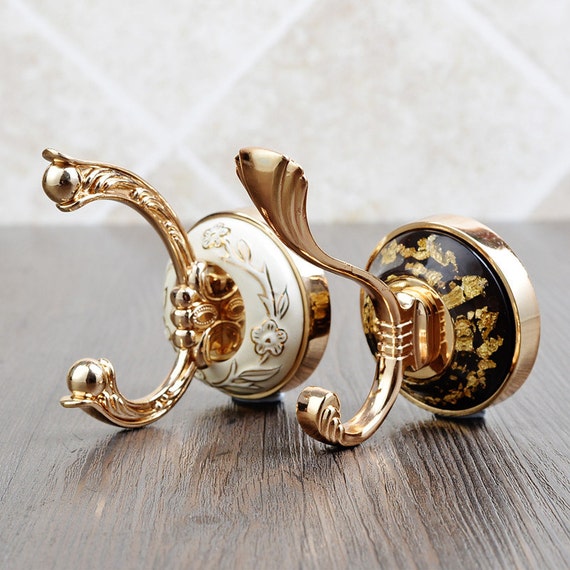 Chinese Style Wall Hook Metal Wall Hooks / Antique Gold Curtain Tie Backs Hardware  Hanger Coat Rack Hangers Unique Decorative -  UK