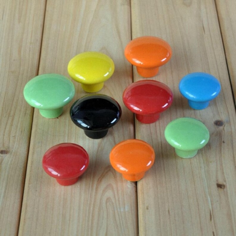 Colorful Kitchen Knobs / Dresser Knobs Drawer Pulls Etsy