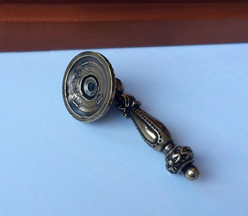 Drop Dresser Knobs Pulls Handles Drawer Pull Handles Hanging Kitchen Cabinet Knobs Handle Pull Antique Bronze Decorative Furniture Hardware image 5