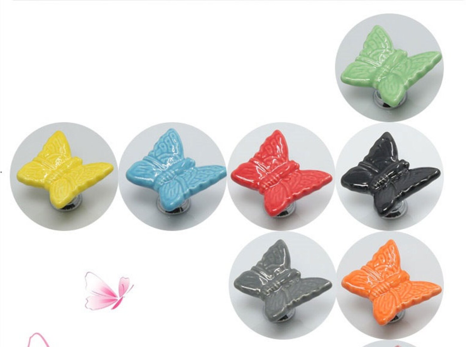 Butterfly Knobs Knobs Dresser Door Knob Drawer Knobs Etsy