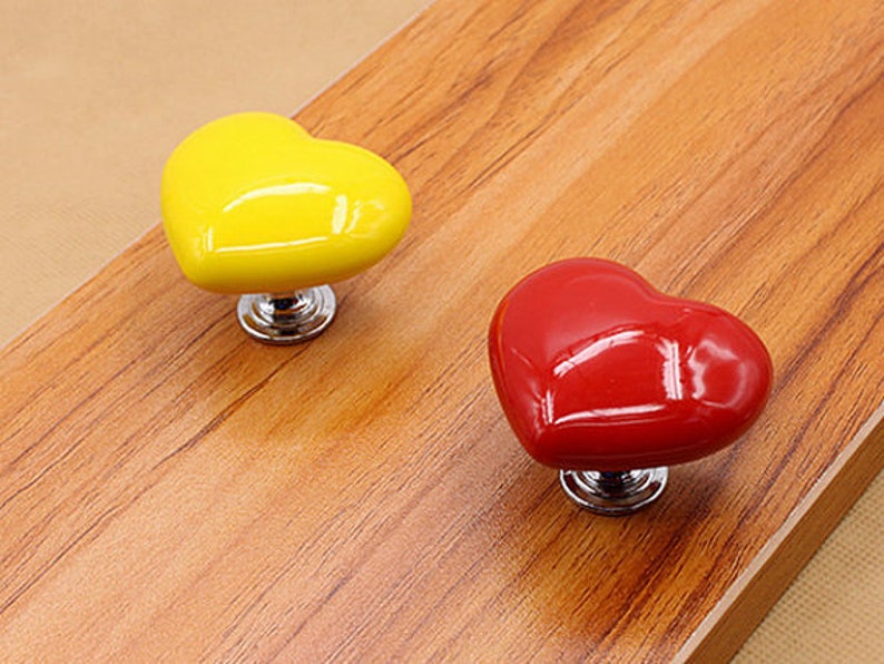 Knobs Heart Dresser Drawer Knobs Pulls Handles / Kitchen Etsy