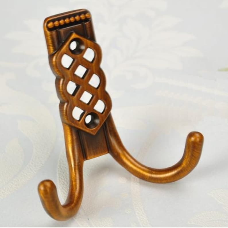 Vintage Look Wall Hooks / Decorative Hooks Antique Brass / Etsy