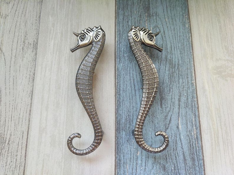 Vintage Dresser Knobs Pulls Drawer Knobs Pulls Handles Antique Bronze Kitchen Cabinet Door Handle Pull Furniture Knobs Hippocampus