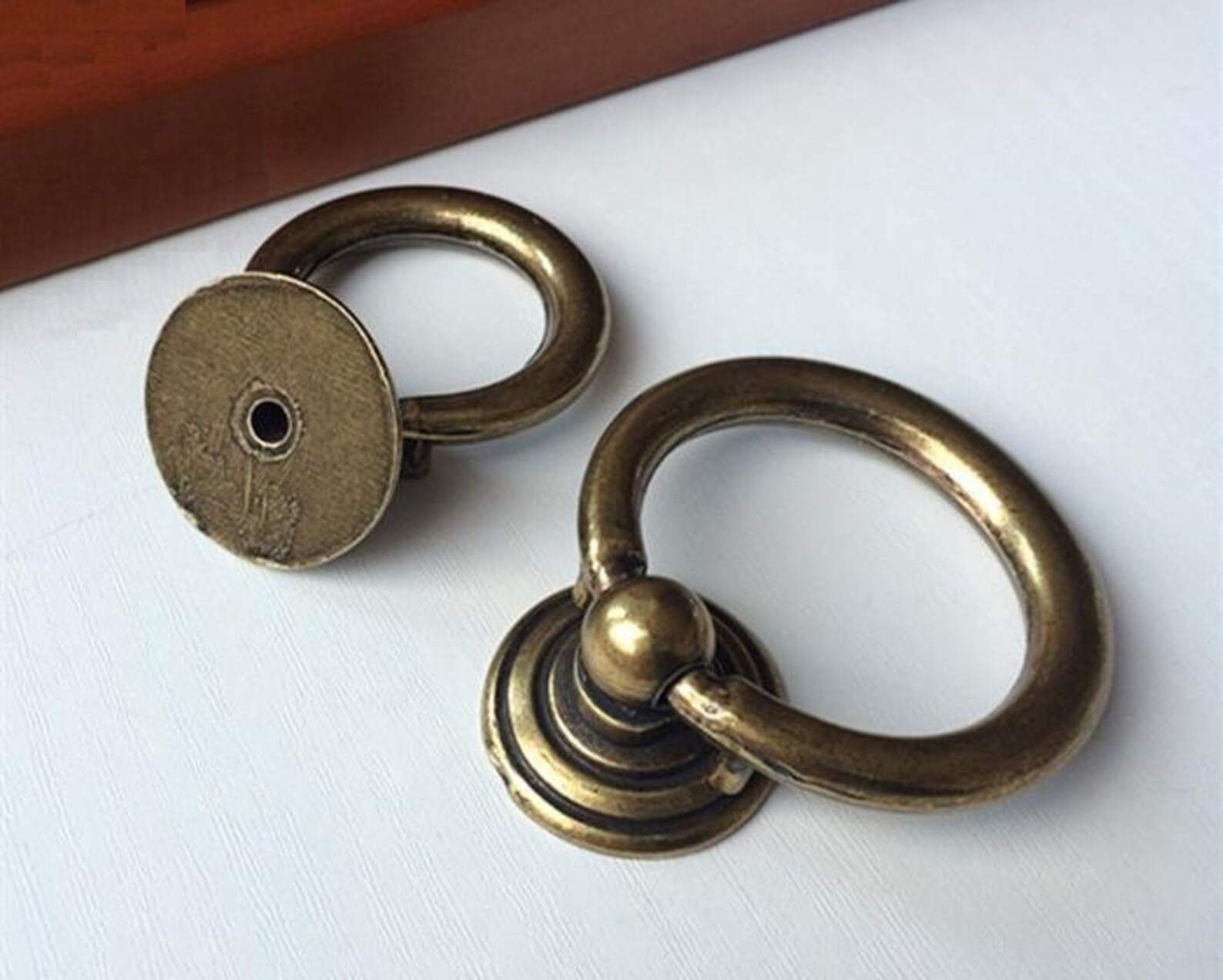 Vintage Look Dark Antique Bronze Dresser Pulls Drawer Pull Etsy