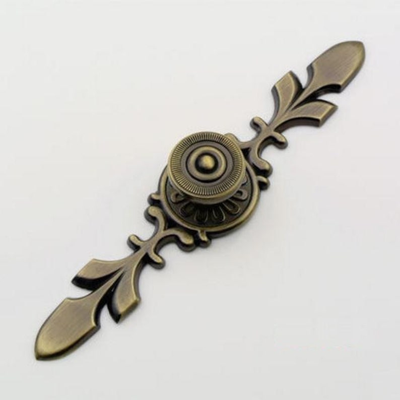 Dresser Drawer Pulls Handles Back Plate Vintage Look Metal / Etsy