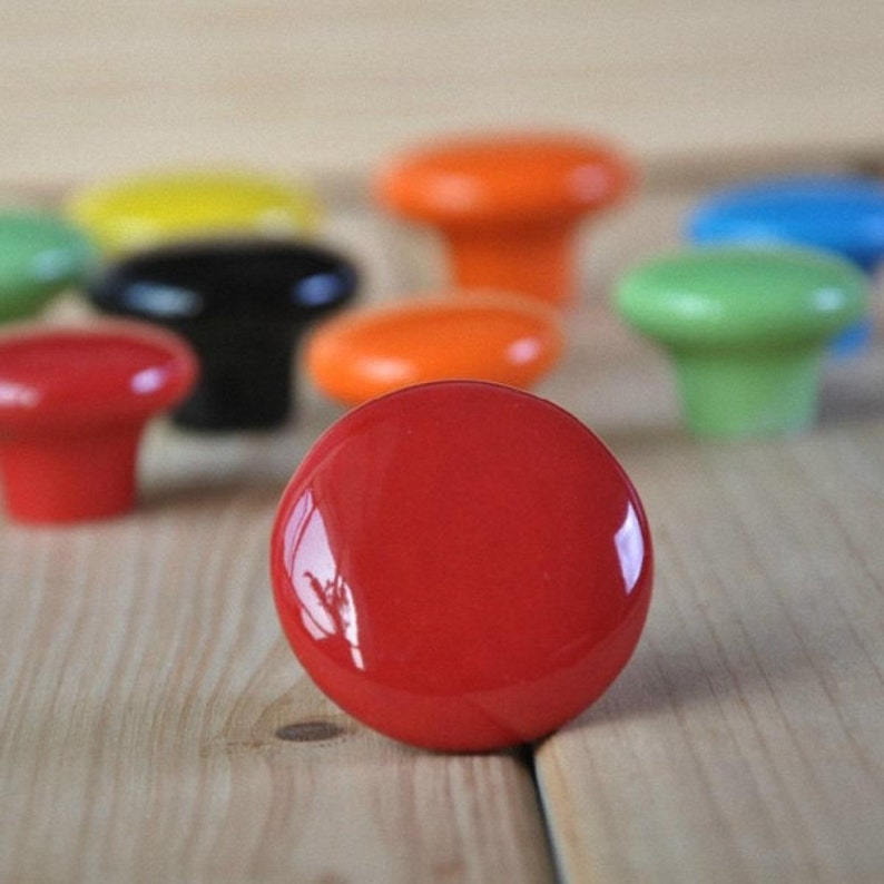 Colorful Kitchen Knobs / Dresser Knobs Drawer Pulls Etsy