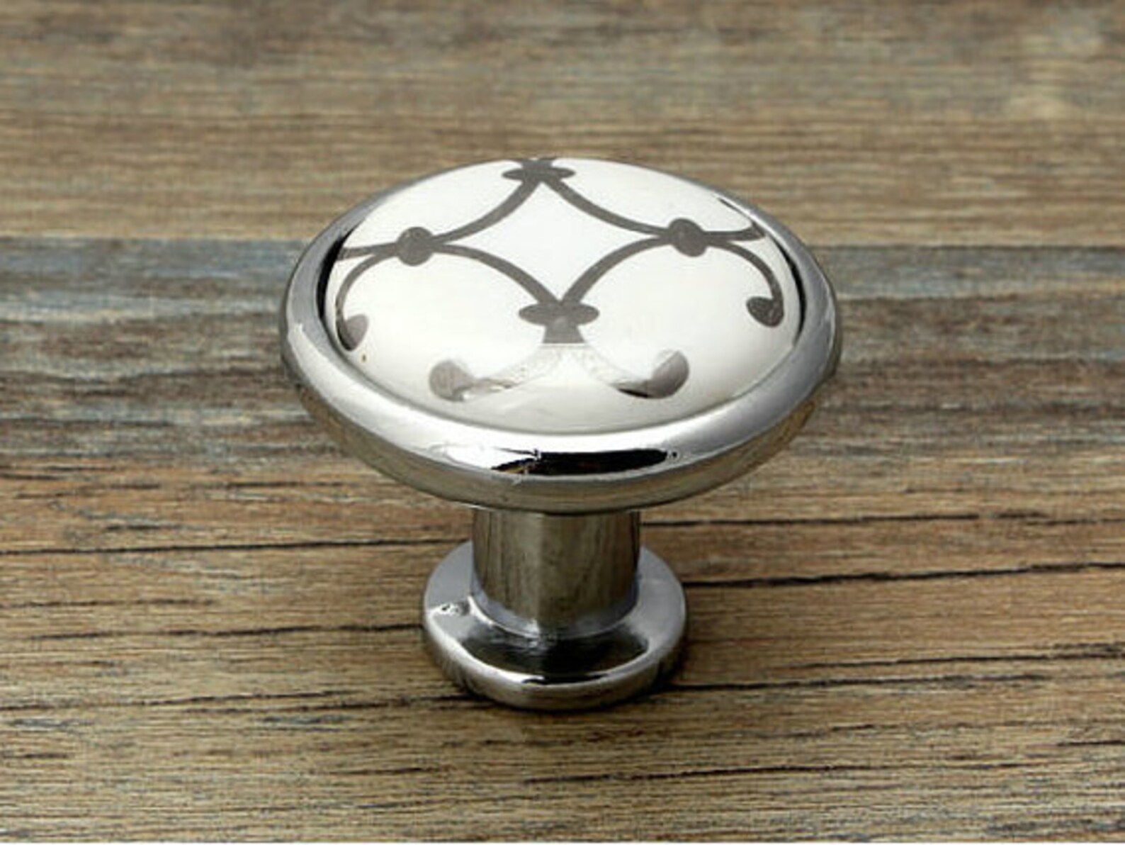 Dresser Knobs Drawer Knob Pulls Handles White Silver Etsy