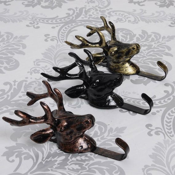 Deer Decorative Wall Hook Metal Wall Hooks / Antique Brass Curtain Tie  Backs Hardware Hanger Coat Rack Hangers Unique -  Israel