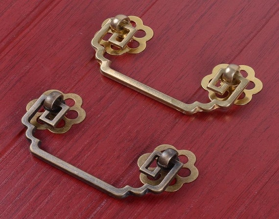 Chinese Style Antique Drop Bail Pulls Knobs / Drawer Handles