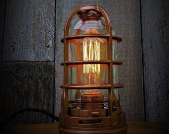 Vintage Industrial Explosion Proof Desk Lamp, Industrial Lighting, Steampunk Lighting, Home Decor, Lighting, Industrial Decor