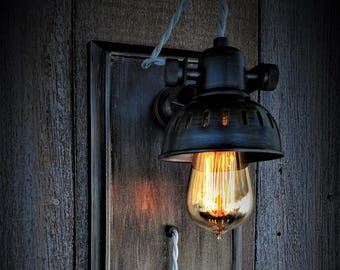 Industrial Boston Spotlight Wall Sconce, Wall Sconce, Industrial Lighting, Edison Lighting,Steampunk Lighting