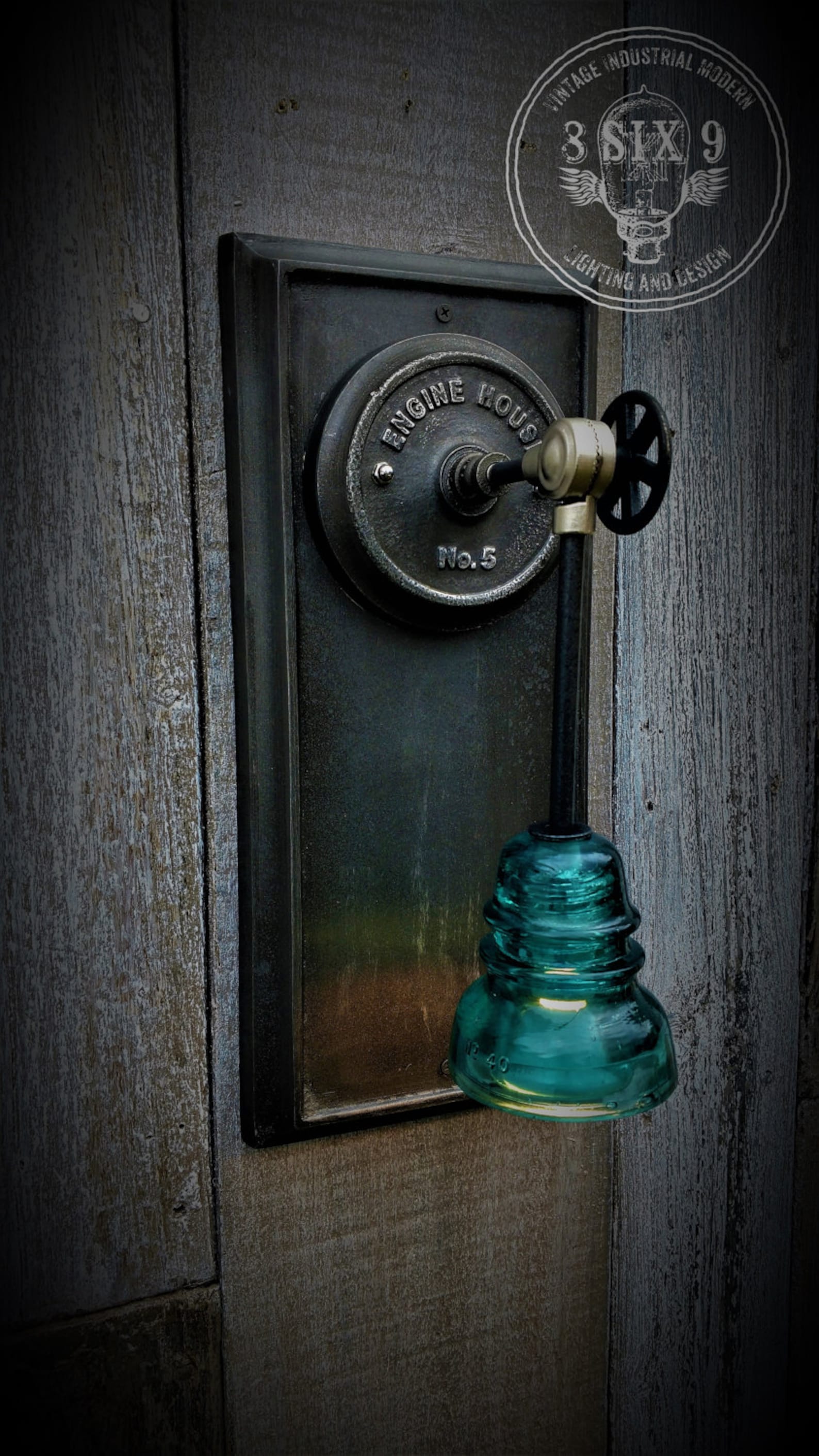 Industrial Telegraph Glass Insulator Engine House No.5 Wall Etsy