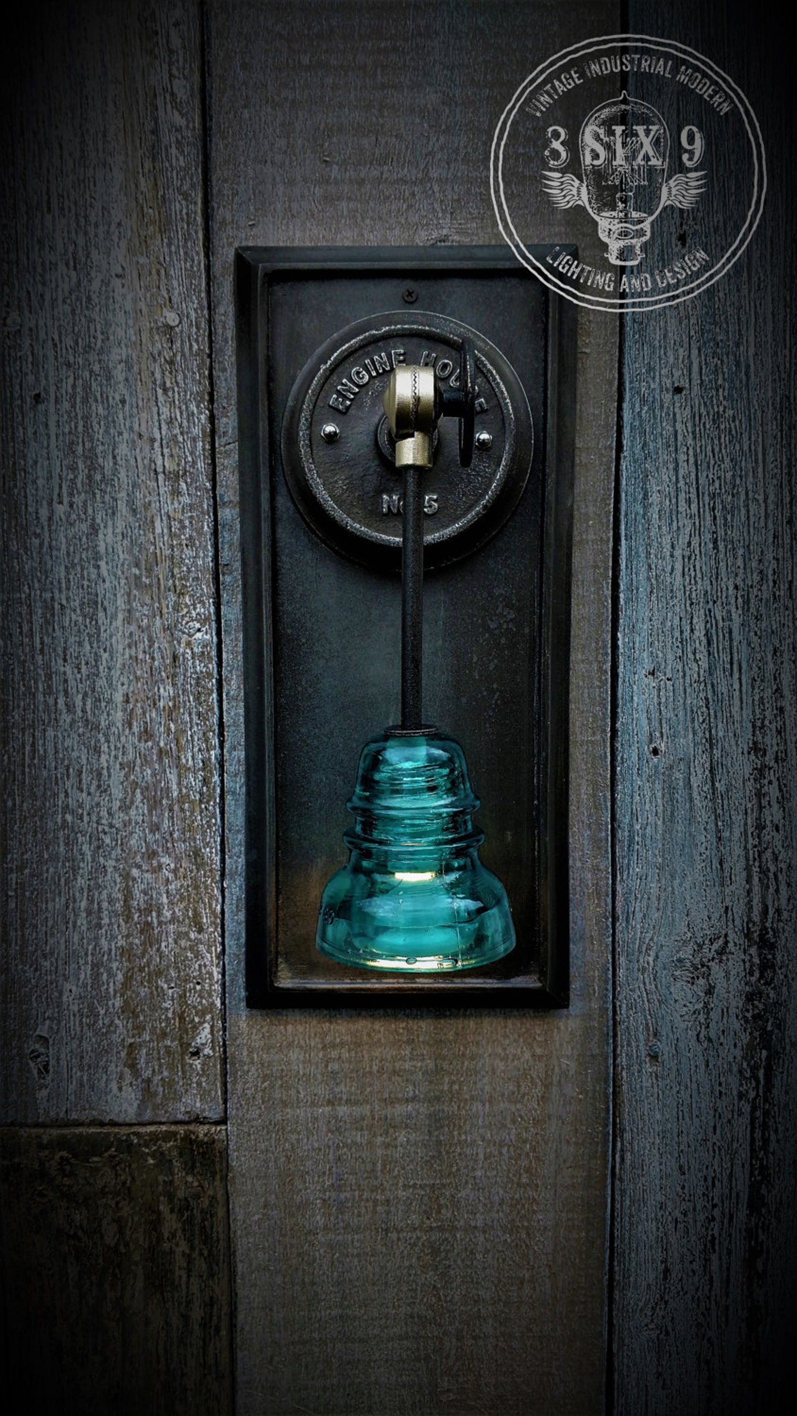 Industrial Telegraph Glass Insulator Engine House No.5 Wall Etsy