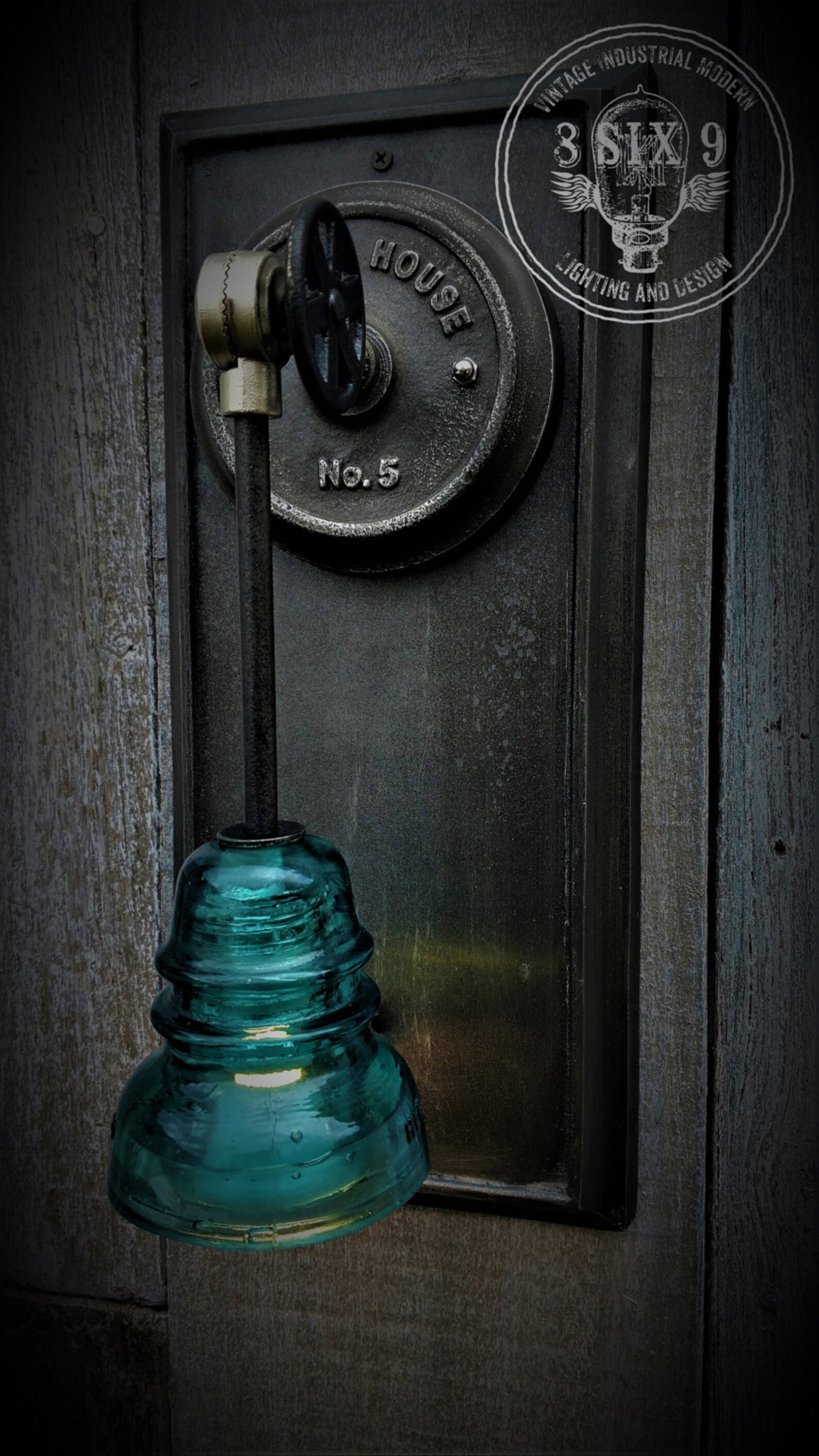 Industrial Telegraph Glass Insulator Engine House No.5 Wall Etsy