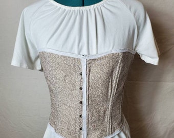 Cotton Fabric Corset with metal busk
