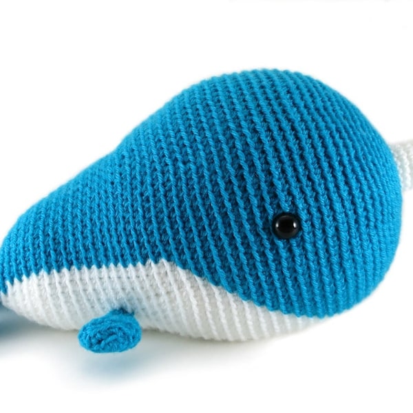 Large amigurumi narwhal pattern - crochet whale pattern, large crochet animal, kawaii narwhal, cute crochet pattern, cute amigurumi pattern